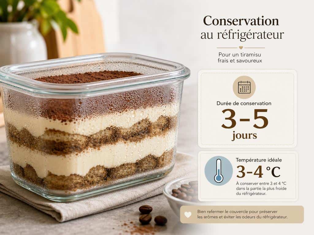 combien de temps se conserve un tiramisu fait maison