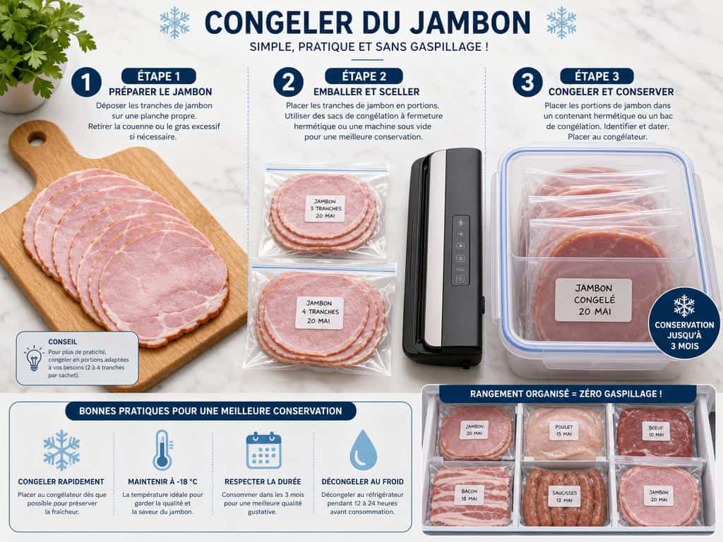 peut on congeler du jambon blanc