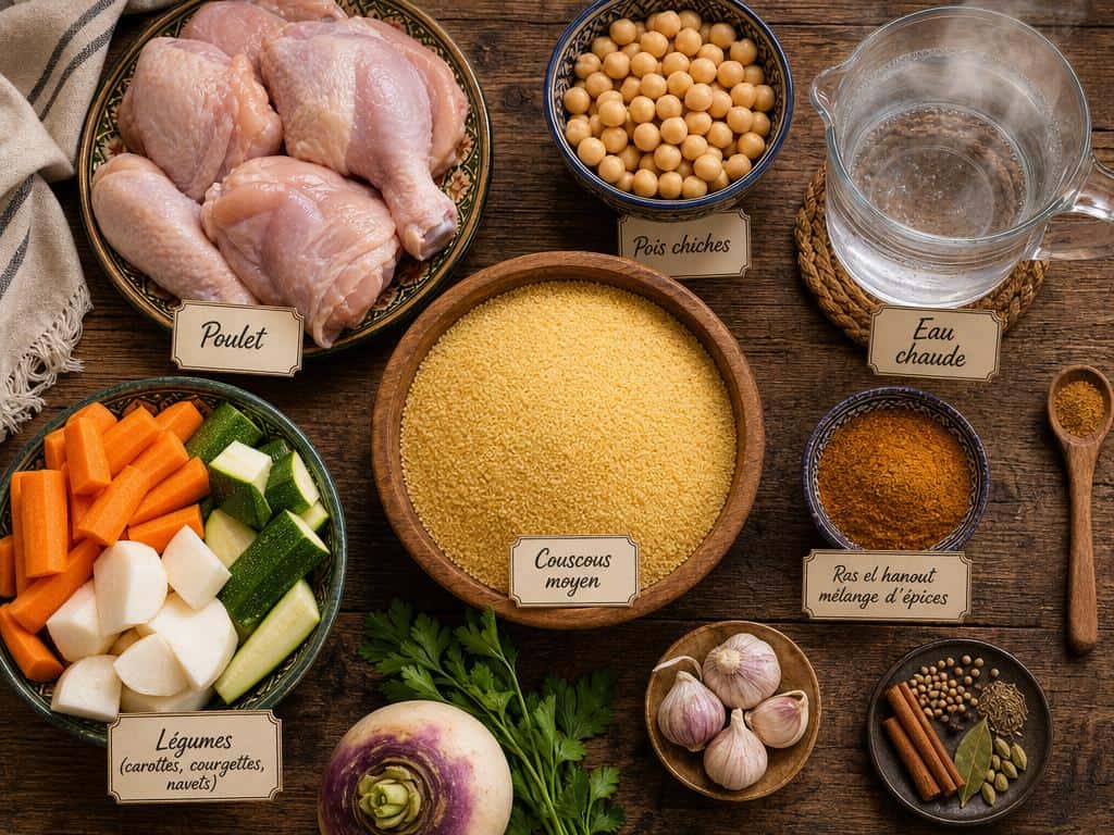recette couscous poulet facile sans couscoussier