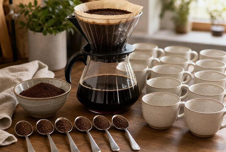 dosage café filtre 12 tasses cuillère à café