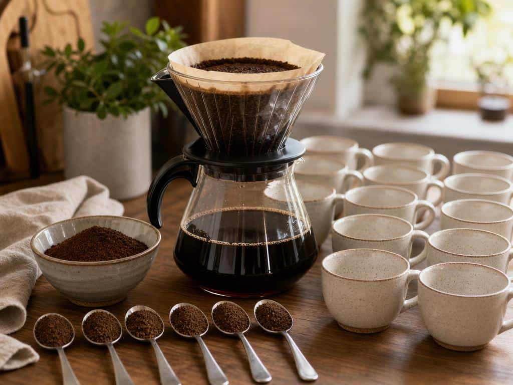 dosage café filtre 12 tasses cuillère à café