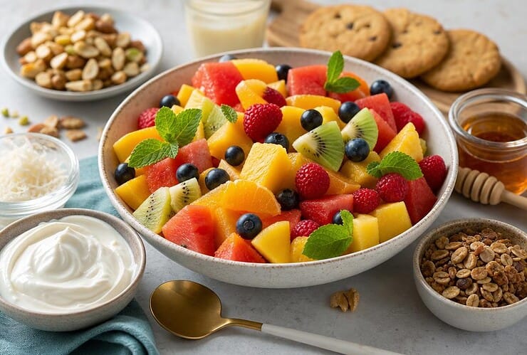 avec quoi peut on accompagner une salade de fruits