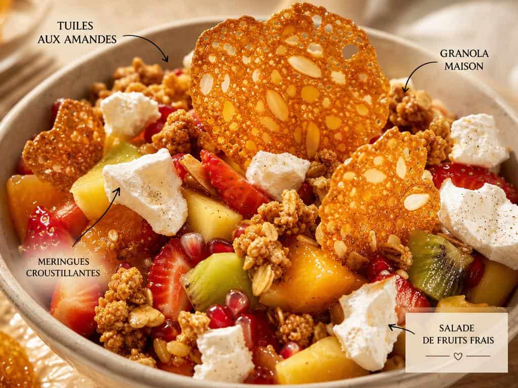 avec quoi accompagner une salade de fruits frais