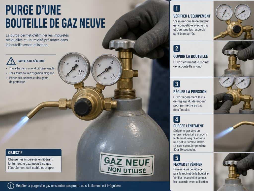bouteille de gaz neuve ne fonctionne pas