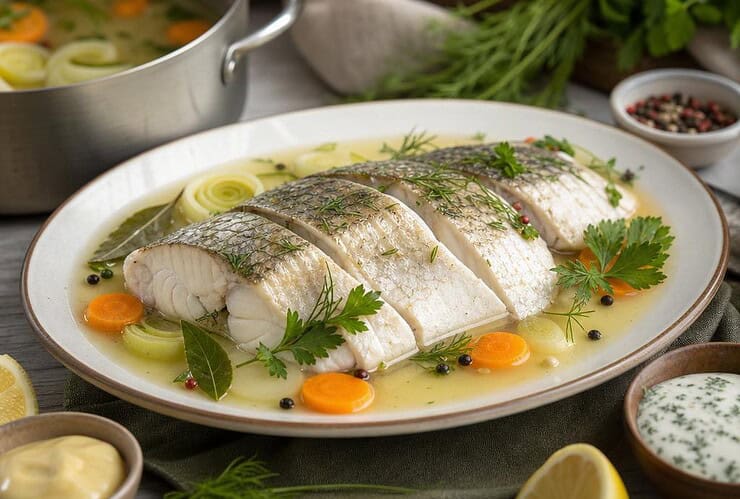 brochet au court bouillon