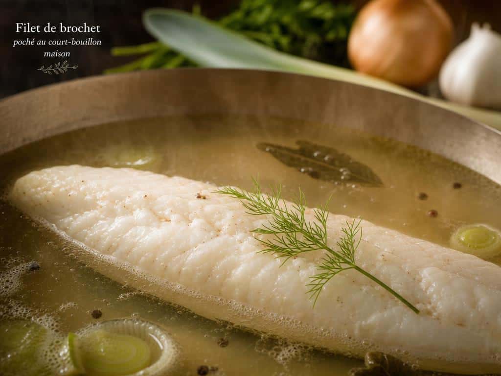 brochet au court bouillon facile