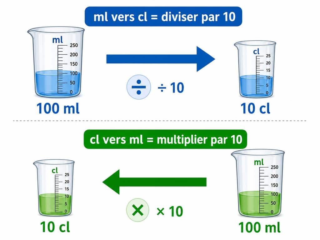 conversion cl ml litre