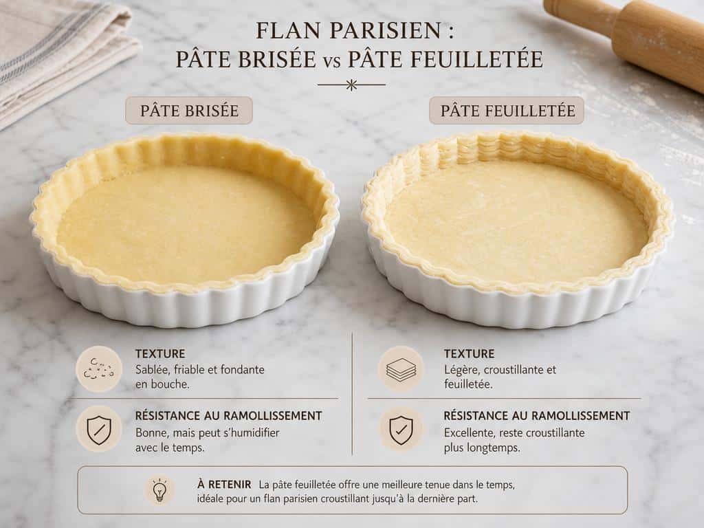 flan patissier pate feuilletée ou brisée