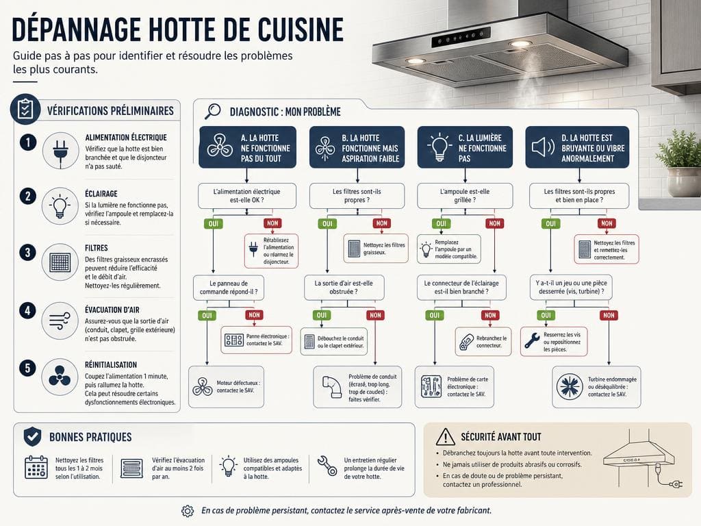 bouton hotte ne fonctionne plus