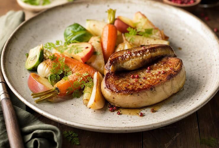 quel legumes avec foie gras poele