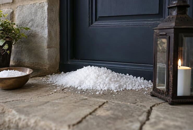 mettre du sel devant sa porte