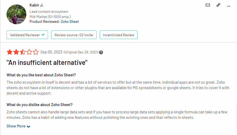 Zoho Desk Bad Review