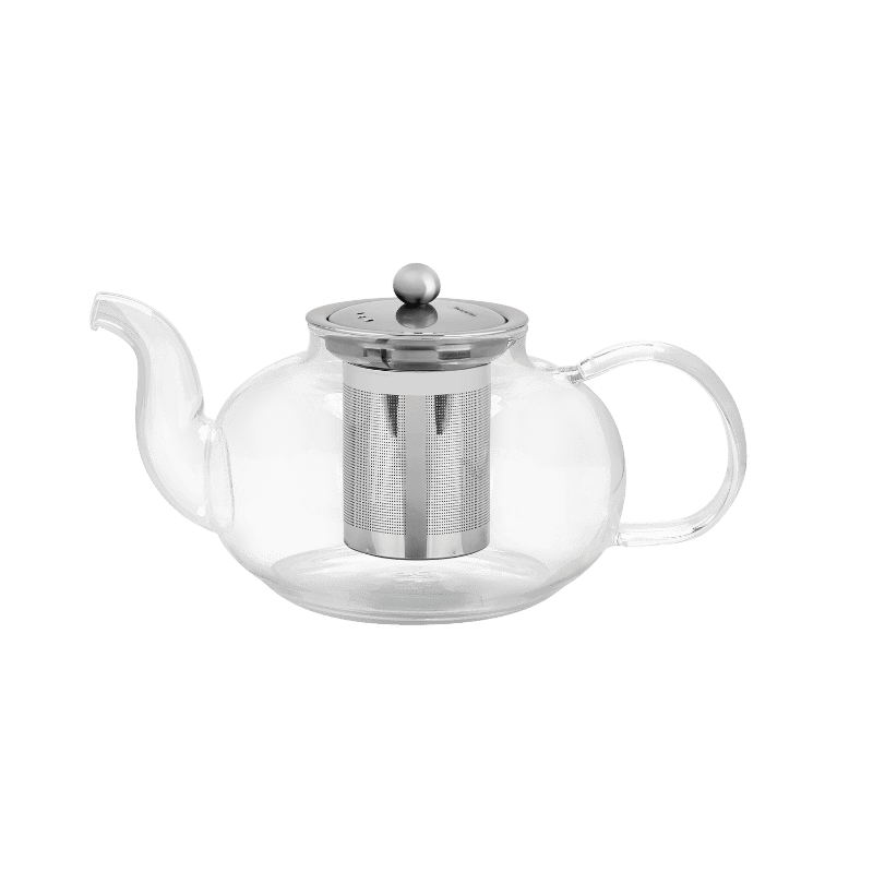 Glass and Stainless Steel Teapot with Infuser, 1 L