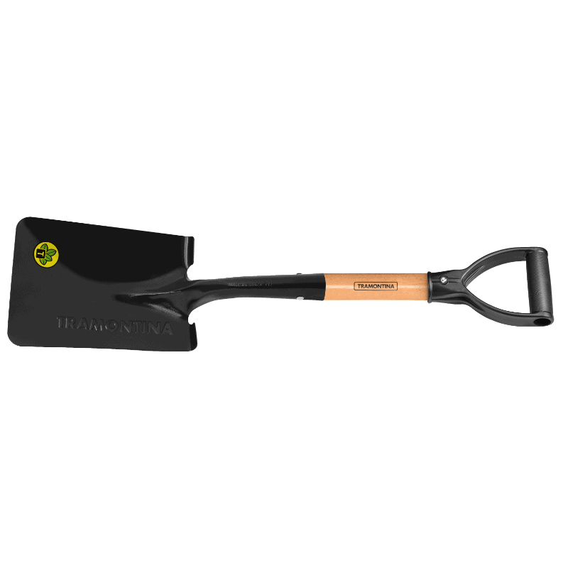 Small Square Shovel 45cm Handle Black