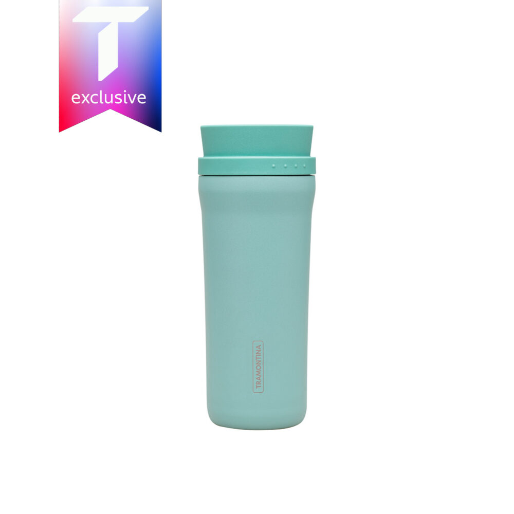 Tramontina Green Stainless Steel Thermo Cup with 360º Spout, 460 ml