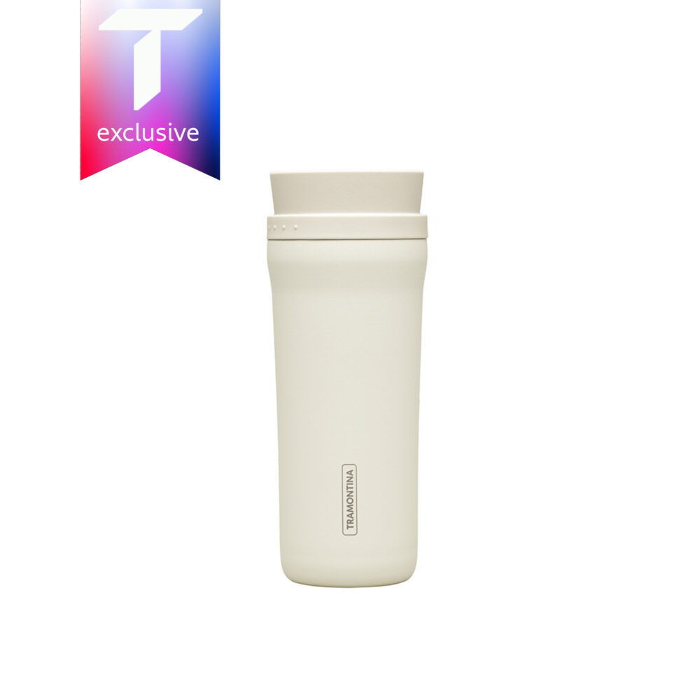 Tramontina Beige Stainless Steel Thermo Cup with 360º Spout, 460 ml
