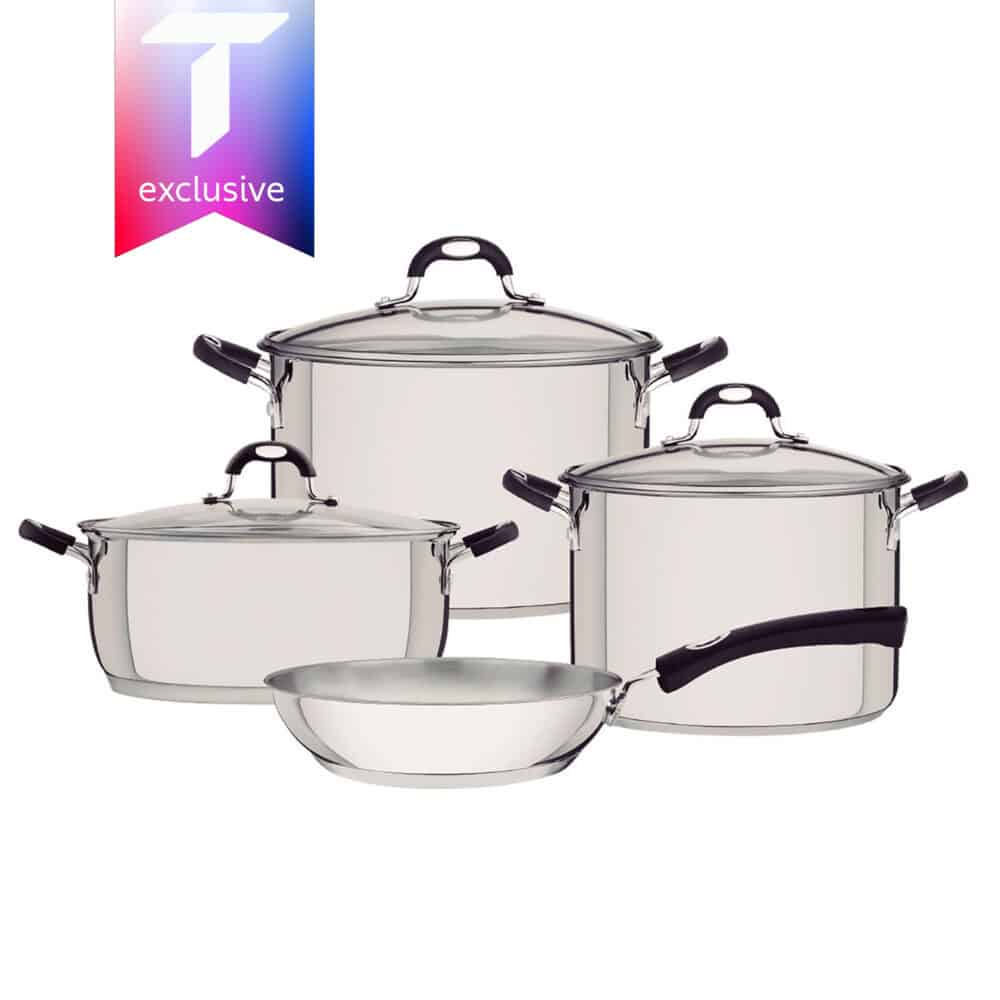 Astro Silicone stainless steel cookware set, 4 pc set