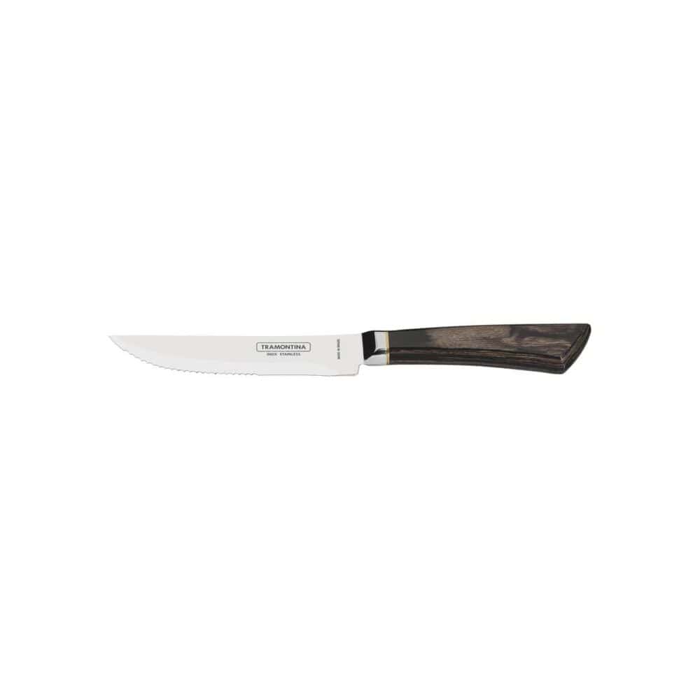 5" (13cm) Forged Jumbo Knife Serrated Edge, Brown