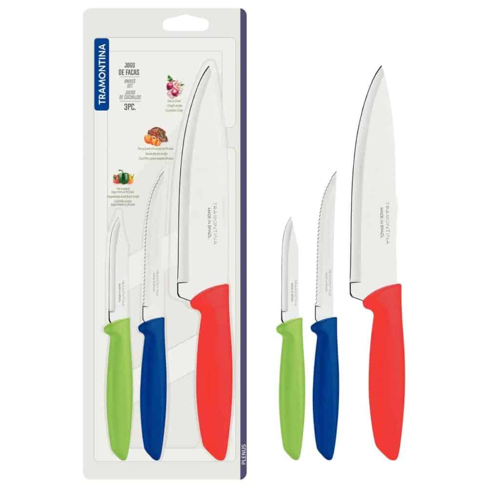 3pc. Knife Set Plenus (Blister Packaging)