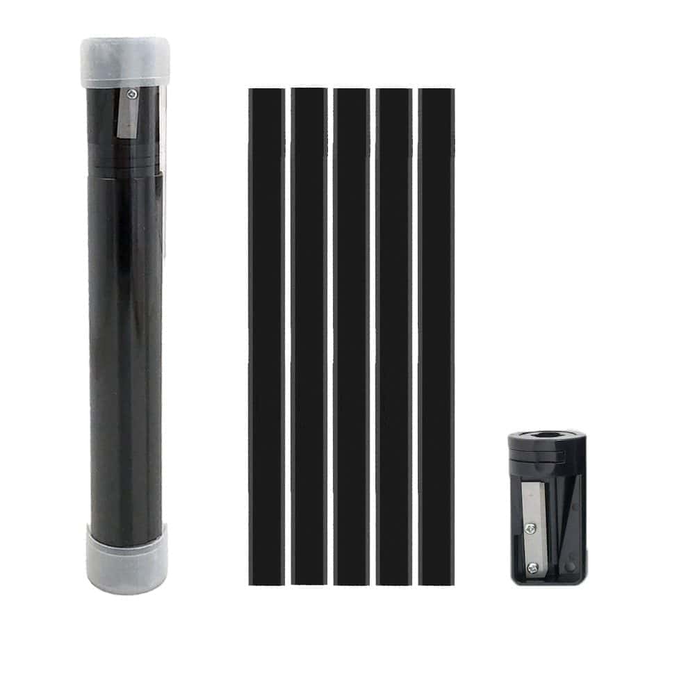 Carpenters Pencil Tube with Sharpener