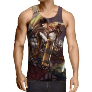 Débardeur 3D All Over Attack On Titans Eren Attack 2