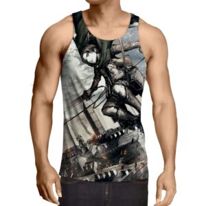 Débardeur 3D All Over Attack On Titans Levi Rivaille Attack