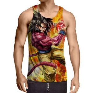 Débardeur 3D All Over Dragon Ball GT goku SSJ4 Fire