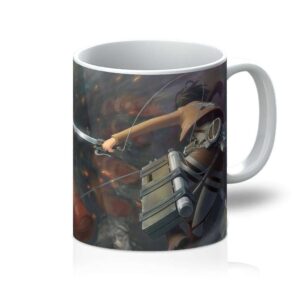 Mug Attack On Titans Mikasa Vs Colossal Titan