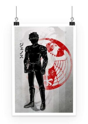 Poster One Punch Man Genos Symbole