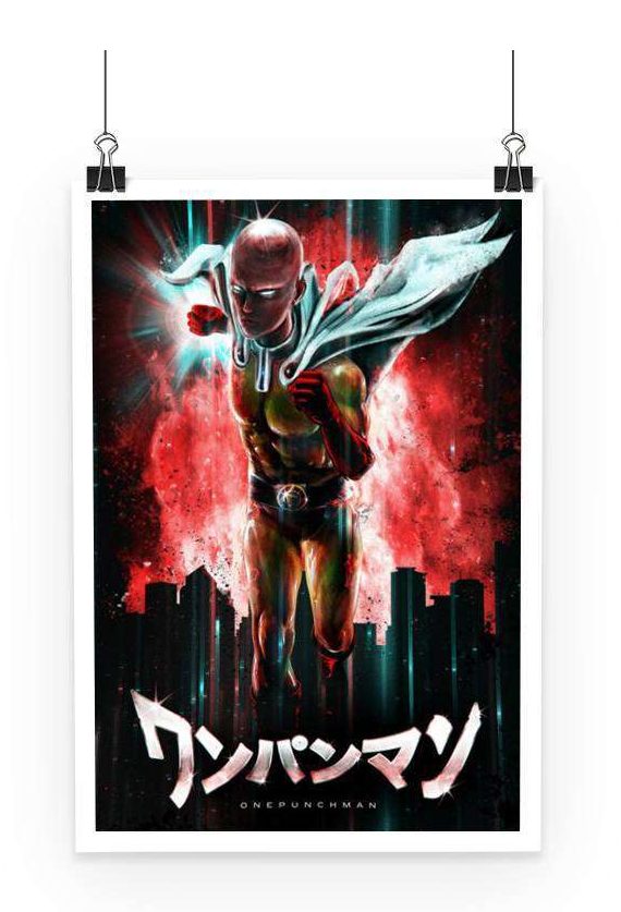 Poster One Punch Man Saitama Attack