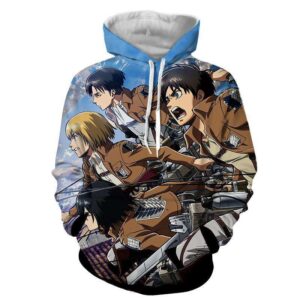 Sweat SNK All Over Eren X Livaï X Armin