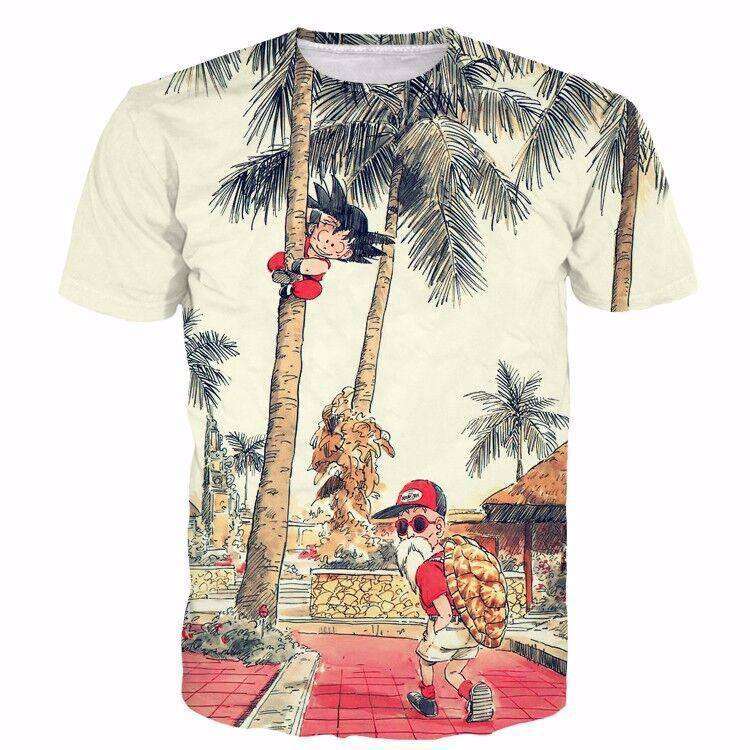 T Shirt 3D All Over Dragon Ball Goku X Kame Sennin