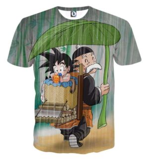 T Shirt 3D All Over Dragon Ball Goku X Papi Gohan