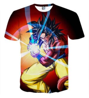 T Shirt 3D All Over Dragon Ball GT Goku SSJ 4