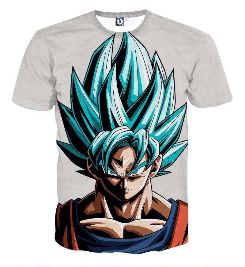 T Shirt Dragon Ball Super Goku Super Saiyan God Blue