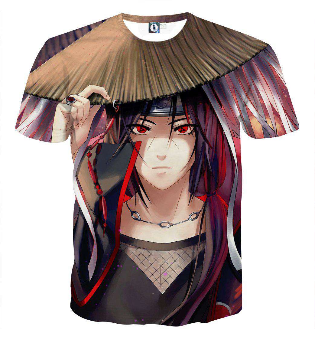 T Shirt All Over 3D Naruto Itachi Akatsuki
