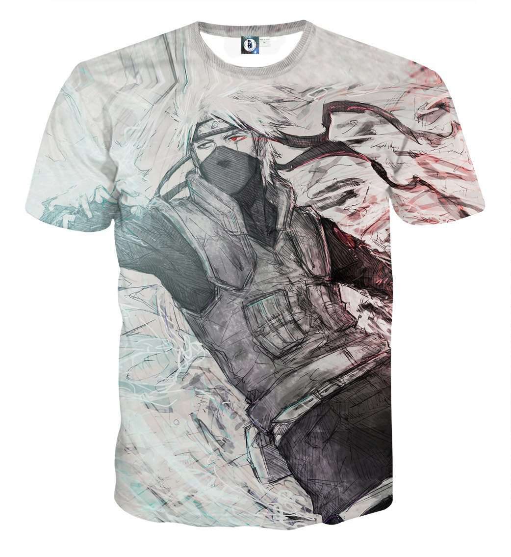 T Shirt All Over 3D Naruto Kakashi