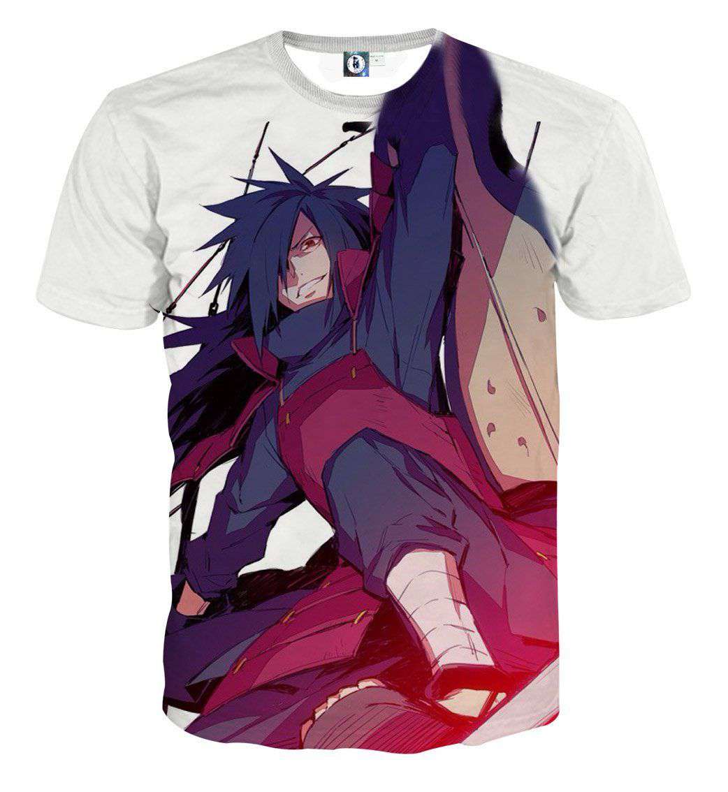 T Shirt All Over 3D Naruto Uchiha Madara