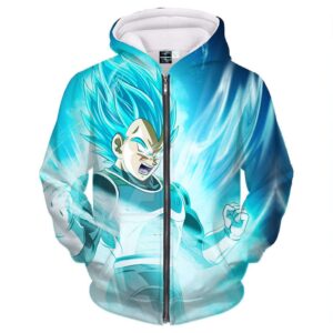 Veste à capuche 3D All Over Dragon Ball Super Vegeta SSJ God
