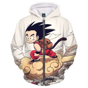Veste à capuche 3D All Over Dragon Ball Z Goku Kid Kinto