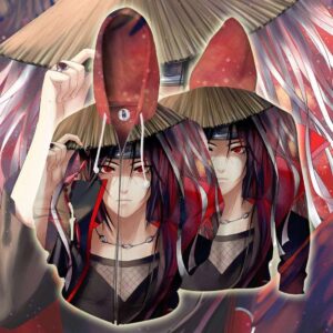 Veste à capuche 3D All Over Naruto Itachi Akatsuki