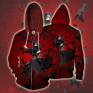 Veste à capuche 3D All Over Naruto Itachi Genjutsu