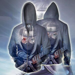 Veste à capuche 3D All Over Naruto Kakashi Gaiden