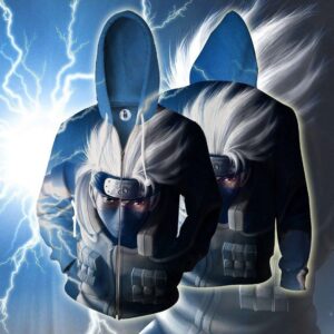 Veste à capuche 3D All Over Naruto Kakashi Sensei