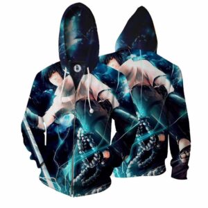 Veste à capuche 3D All Over Naruto Uchiha Sasuke