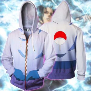 Veste à capuche 3D All Over Uchiha Sasuke