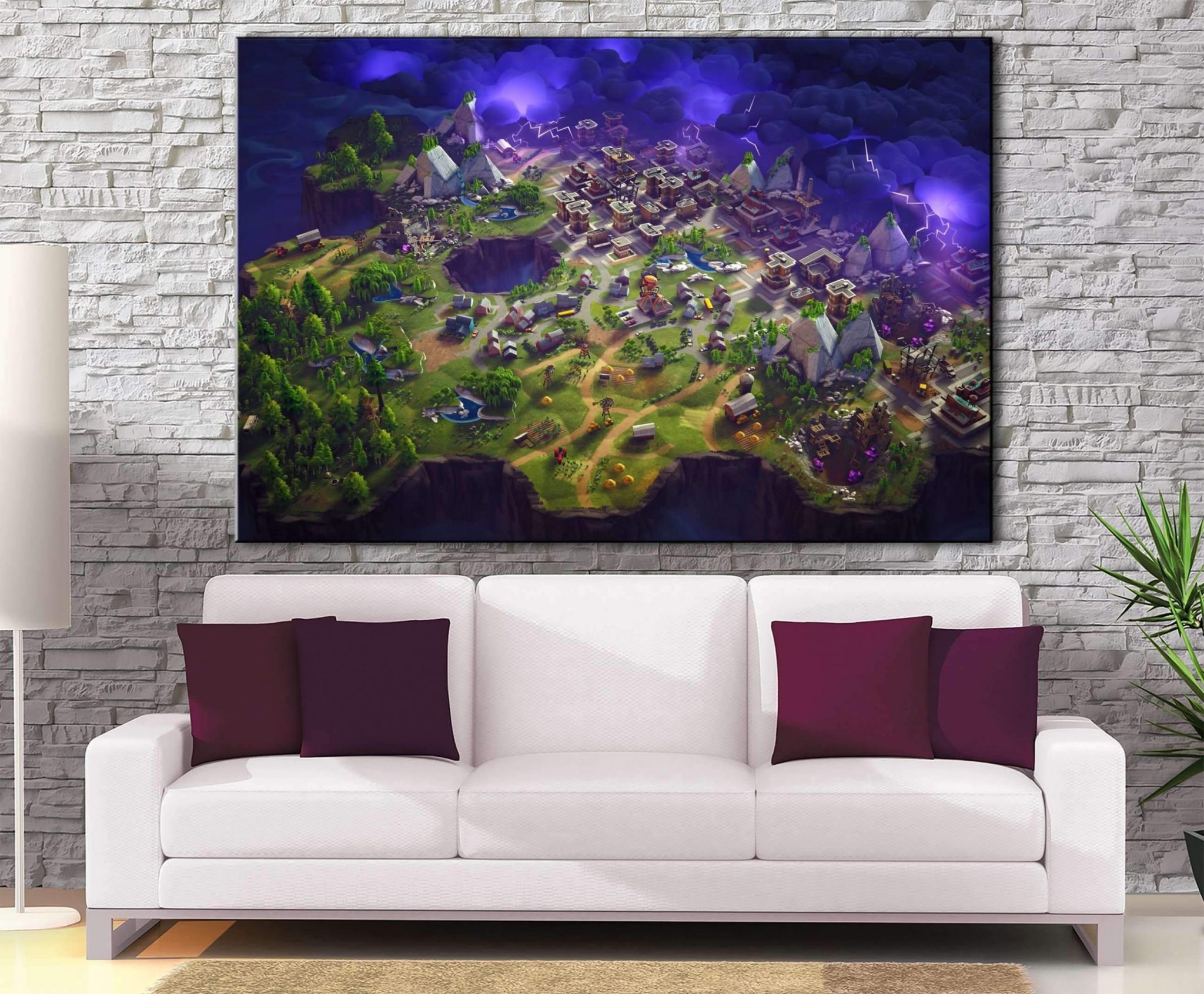 Décoration murale Fortnite Map