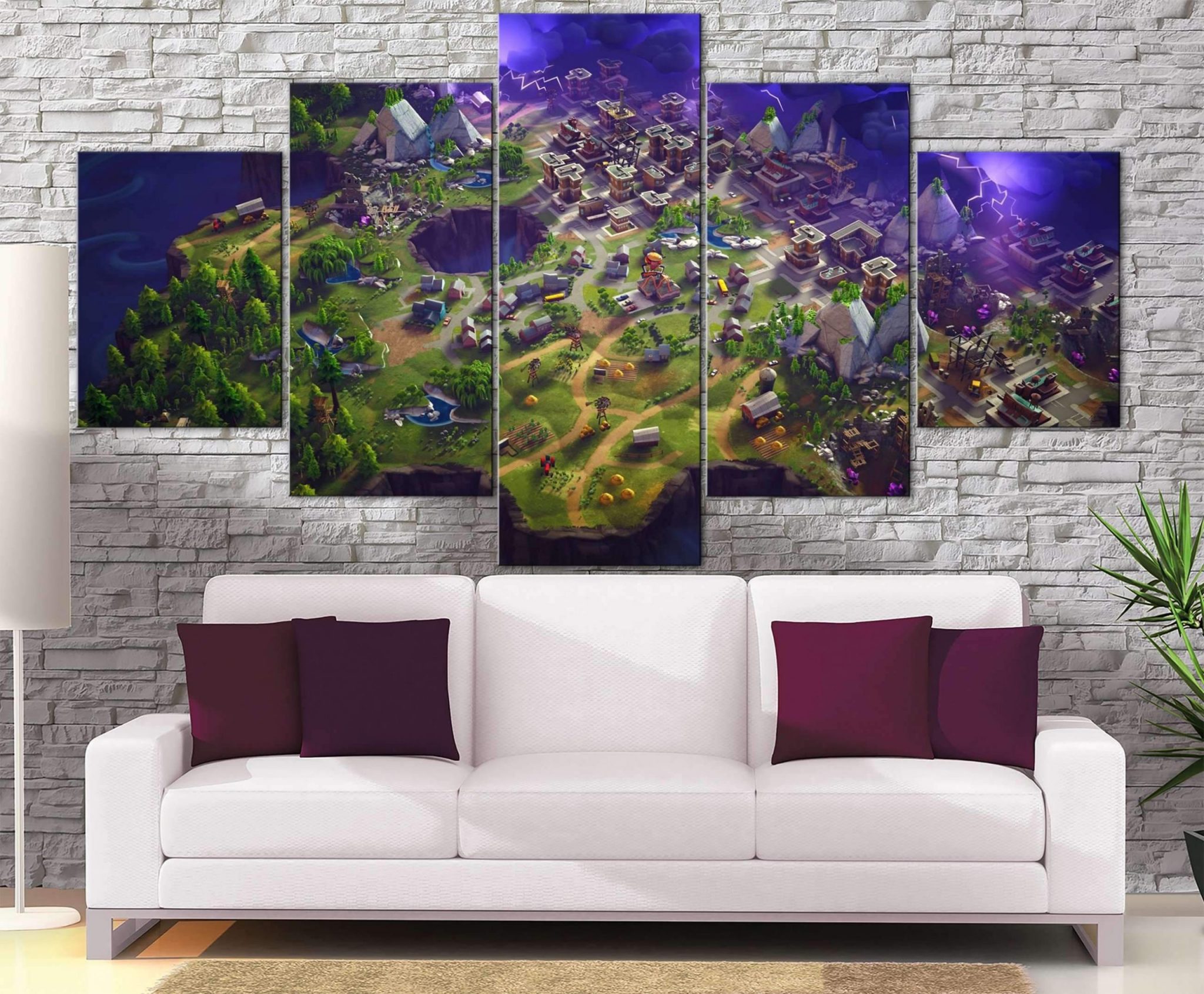 Décoration murale Fortnite Map