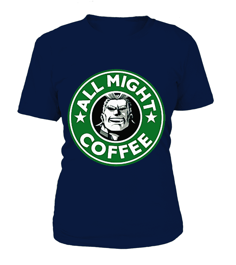T Shirt Femme My Hero Academia All Might Coffee