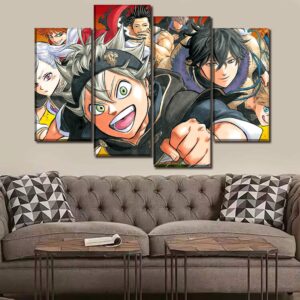 Décoration murale en 5 pièces Black Clover Personnages